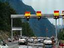 Toll booth entrance at Austria's Karawanken tunnel